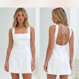 princess polly white backless dress | Dresses | Dainty Princess Polly Lining Color:Ivory Framed with an asymmetric BLUE DRESSES Edikted Studded Chiffon Backless